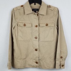 J. CREW khaki casual button up jacket